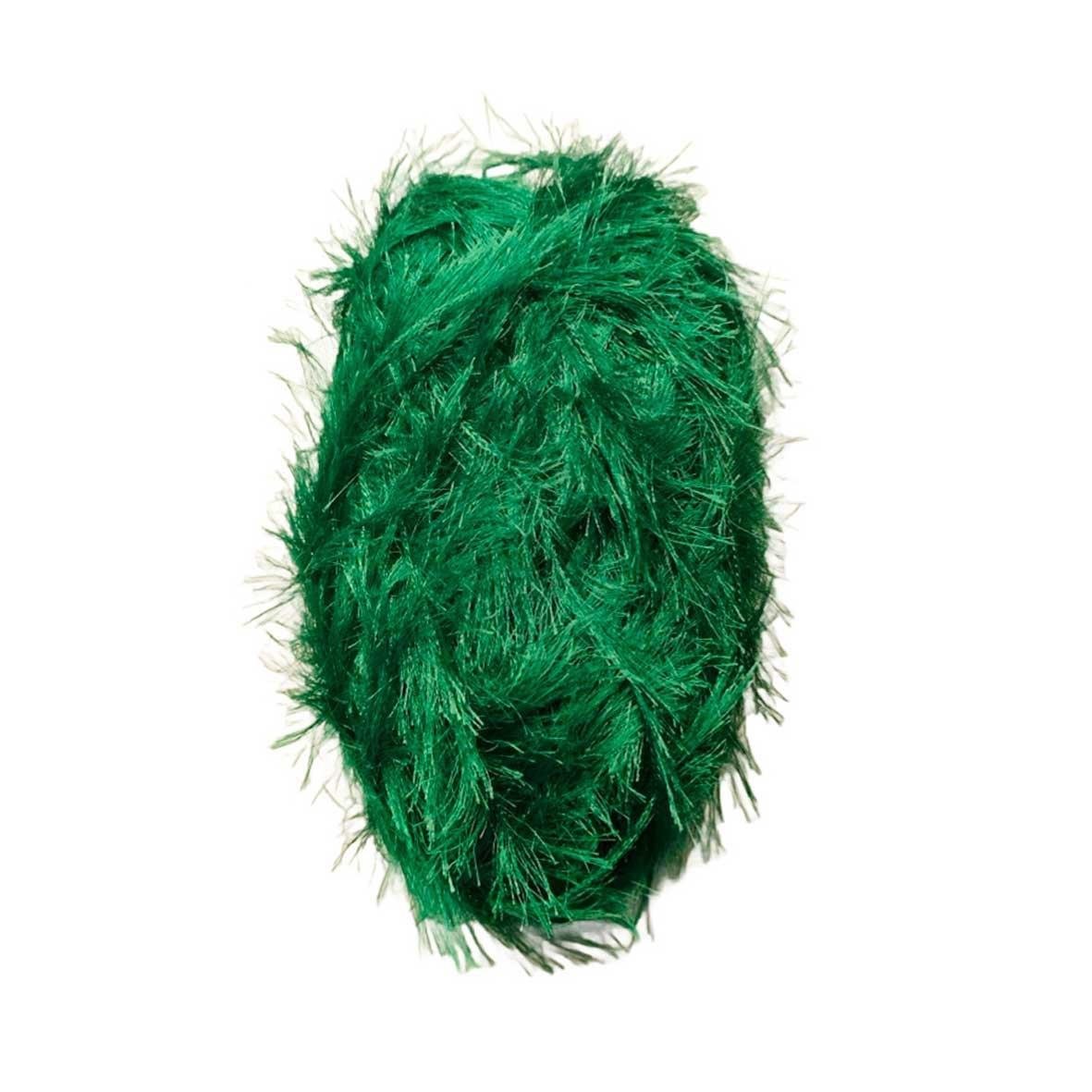 Knittingbird Eyelash Fuzzy Fluffy Yarn Oil Green