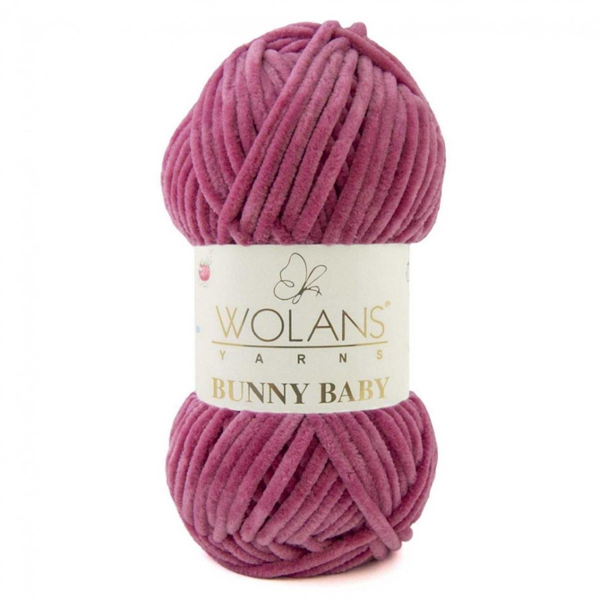 Wolans Bunny Baby Chenille Velvet Yarn 31 Rose Color