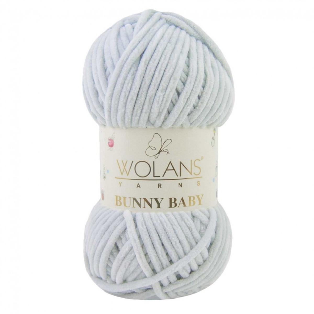 Wolans Bunny Baby Chenille Velvet Yarn 36 Smoke Gray
