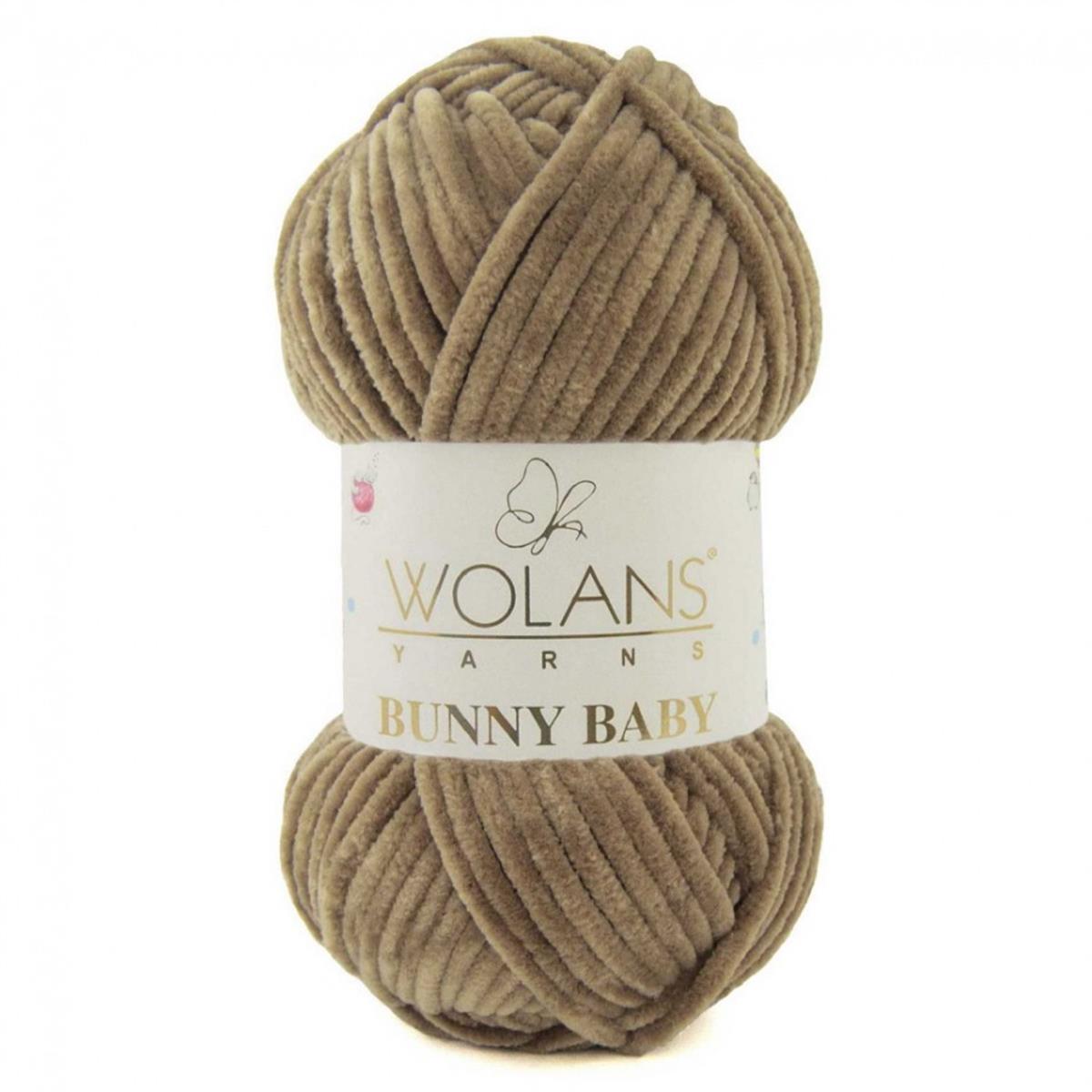 Wolans Bunny Baby Chenille Velvet Yarn 29 Matte Brown