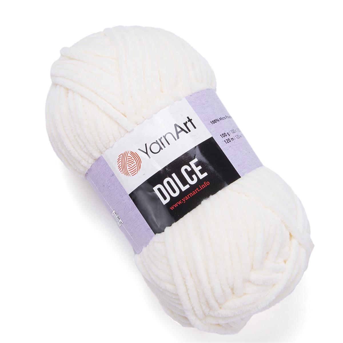 YarnArt Dolce Chenille Yarn – Super Bulky Soft Yarn for Amigurumi, Baby & Blankets 100g