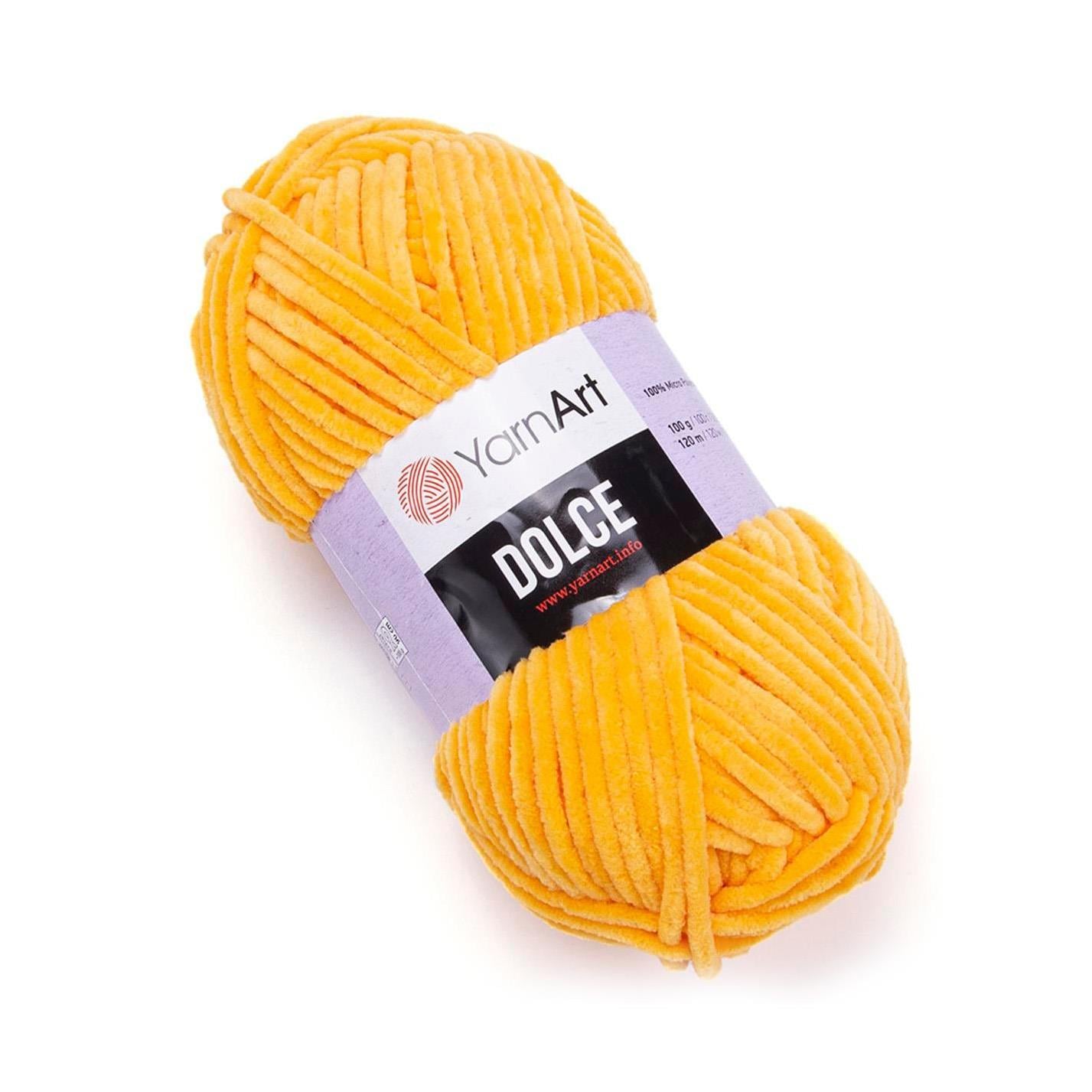 YarnArt Dolce Chenille Yarn 100g 853 – Super Soft Velvet Yarn for Amigurumi, Baby & Blanket Projects