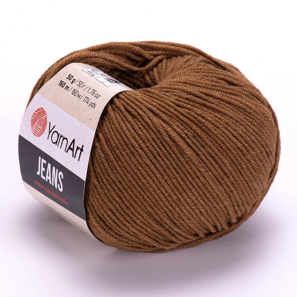 YarnArt Jeans 40 Pecan Brown – Soft Cotton Acrylic Yarn for Amigurumi & Crochet (50g / 160m)