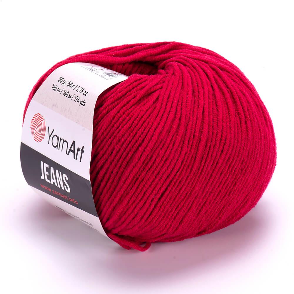 YarnArt Jeans 51 Berry – Soft Cotton Acrylic Yarn for Amigurumi & Crochet (50g / 160m)