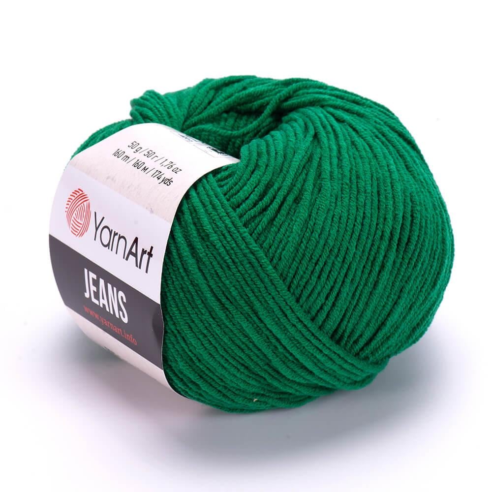 YarnArt Jeans 52 Forest Green – Soft Cotton Acrylic Yarn for Amigurumi & Crochet (50g / 160m)