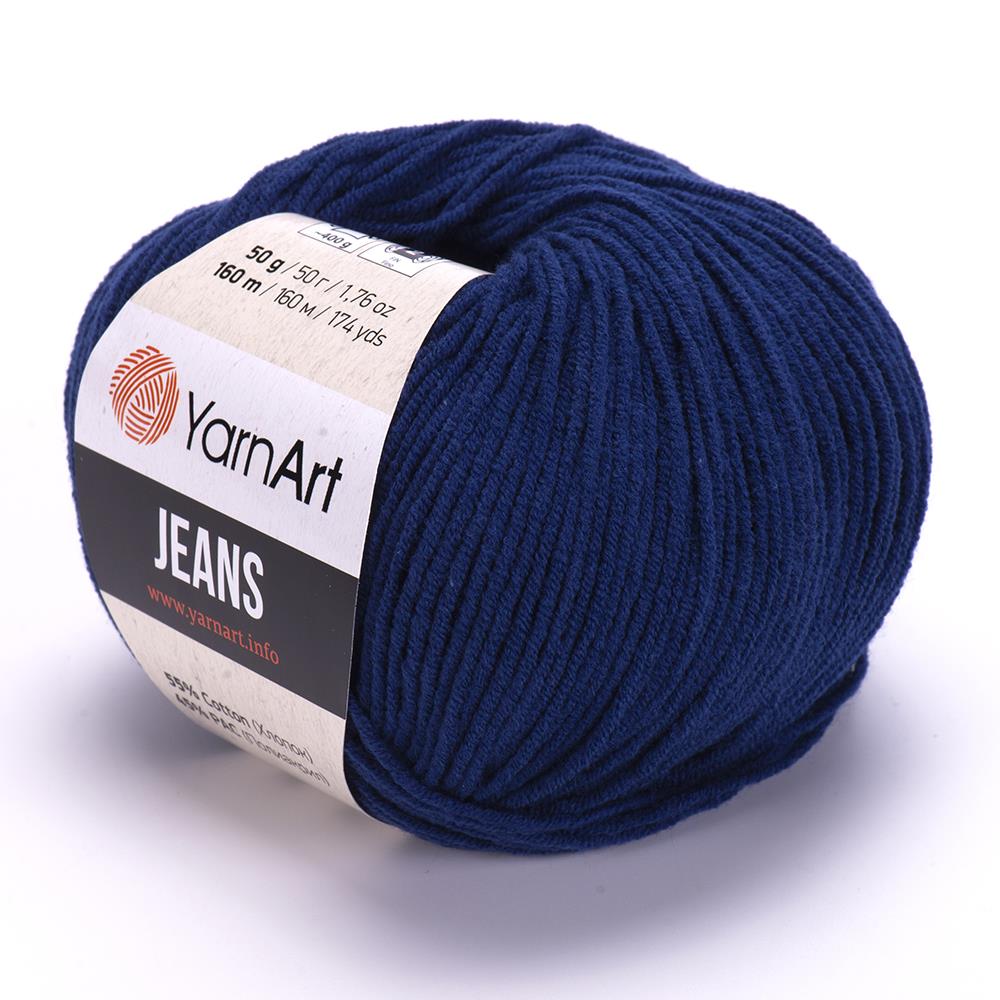 YarnArt Jeans 54 Indigo – Soft Cotton Acrylic Yarn for Amigurumi & Crochet (50g / 160m)