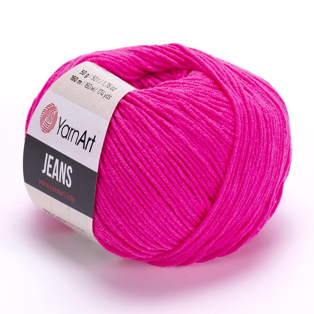 YarnArt Jeans 59 Magenta – Soft Cotton Acrylic Yarn for Amigurumi & Crochet (50g / 160m)