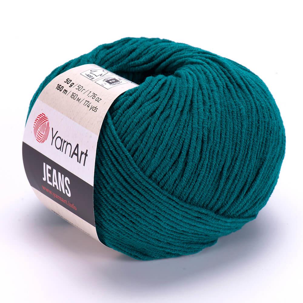 YarnArt Jeans 63 Dark Teal – Soft Cotton Acrylic Yarn for Amigurumi & Crochet (50g / 160m)