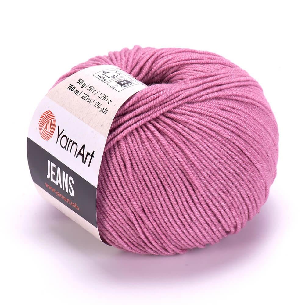 YarnArt Jeans 65 Vivid Pink – Soft Cotton Acrylic Yarn for Amigurumi & Crochet (50g / 160m)
