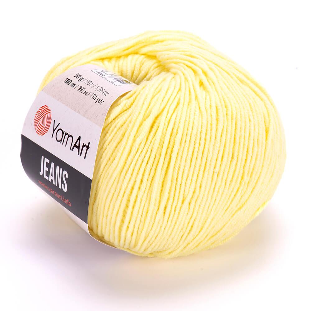 YarnArt Jeans 67 Banana Yellow – Soft Cotton Acrylic Yarn for Amigurumi & Crochet (50g / 160m)