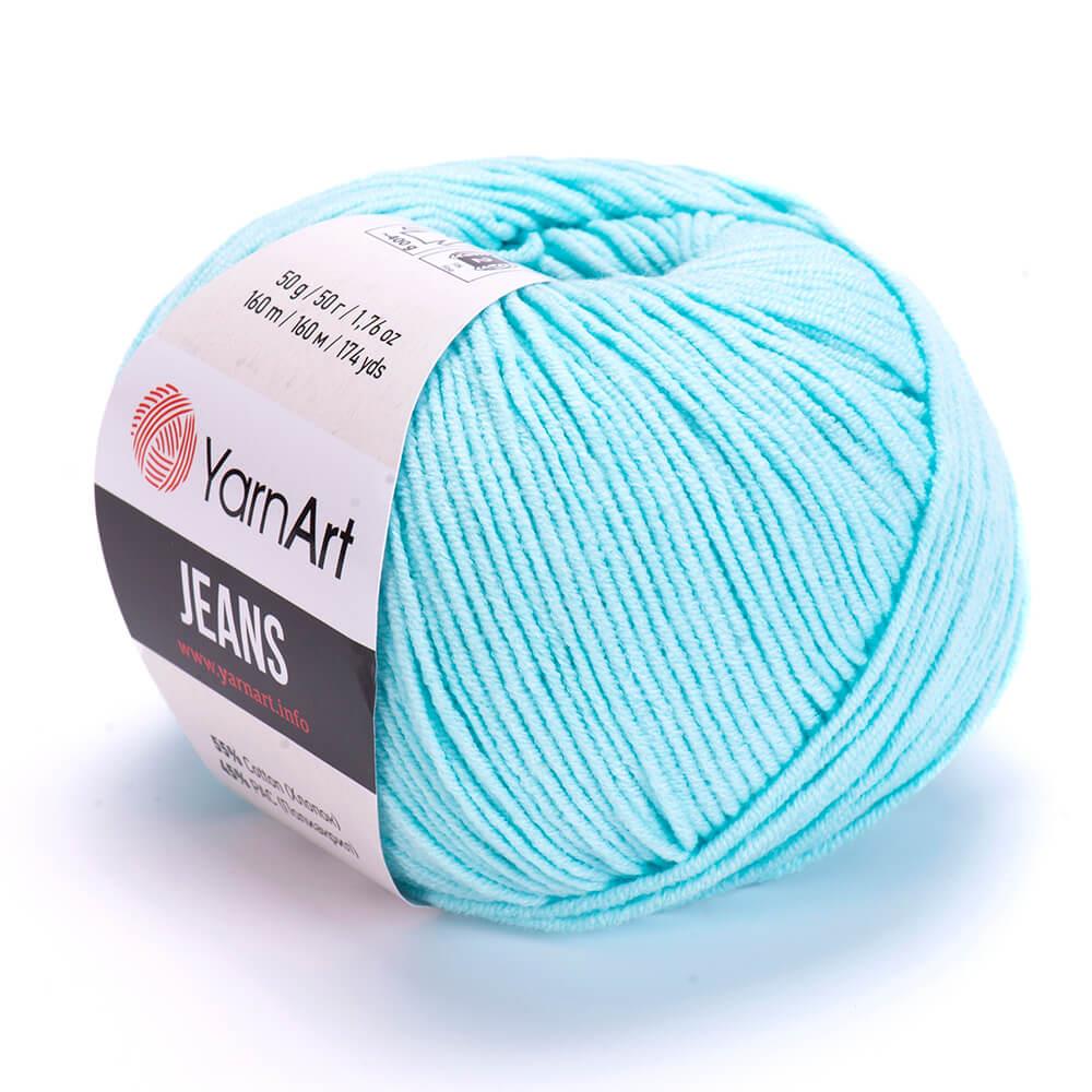 YarnArt Jeans 76 Turqoise – Soft Cotton Acrylic Yarn for Amigurumi & Crochet (50g / 160m)
