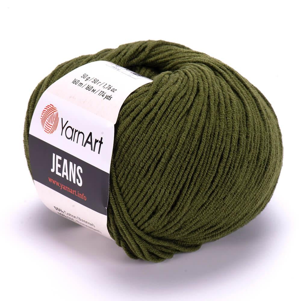 YarnArt Jeans 82 Green – Soft Cotton Acrylic Yarn for Amigurumi & Crochet (50g / 160m)