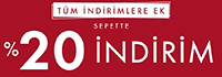 Sepette %20 İndirim