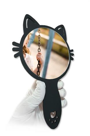 Kedi Figür El Aynası-Pleksi Ayna 1120-DEC-PA
