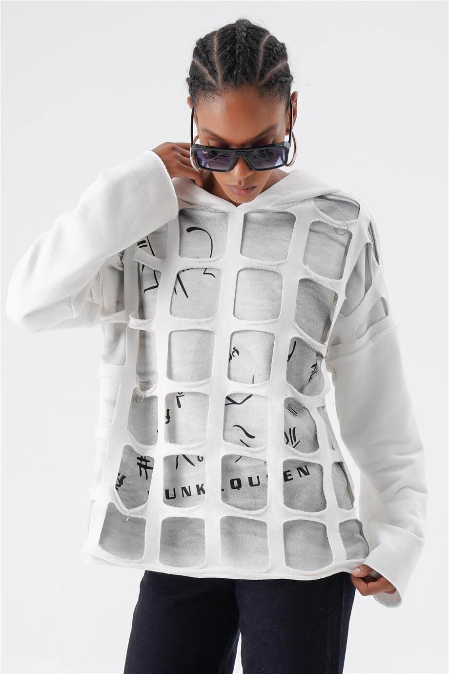 GRID KESİKLİ SWEAT