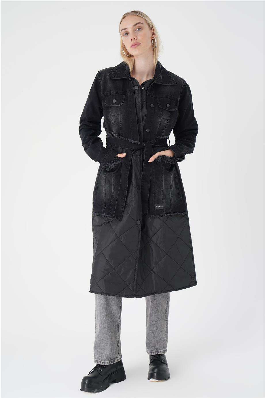 DENIM KAPİTONE YILDIZ MONT