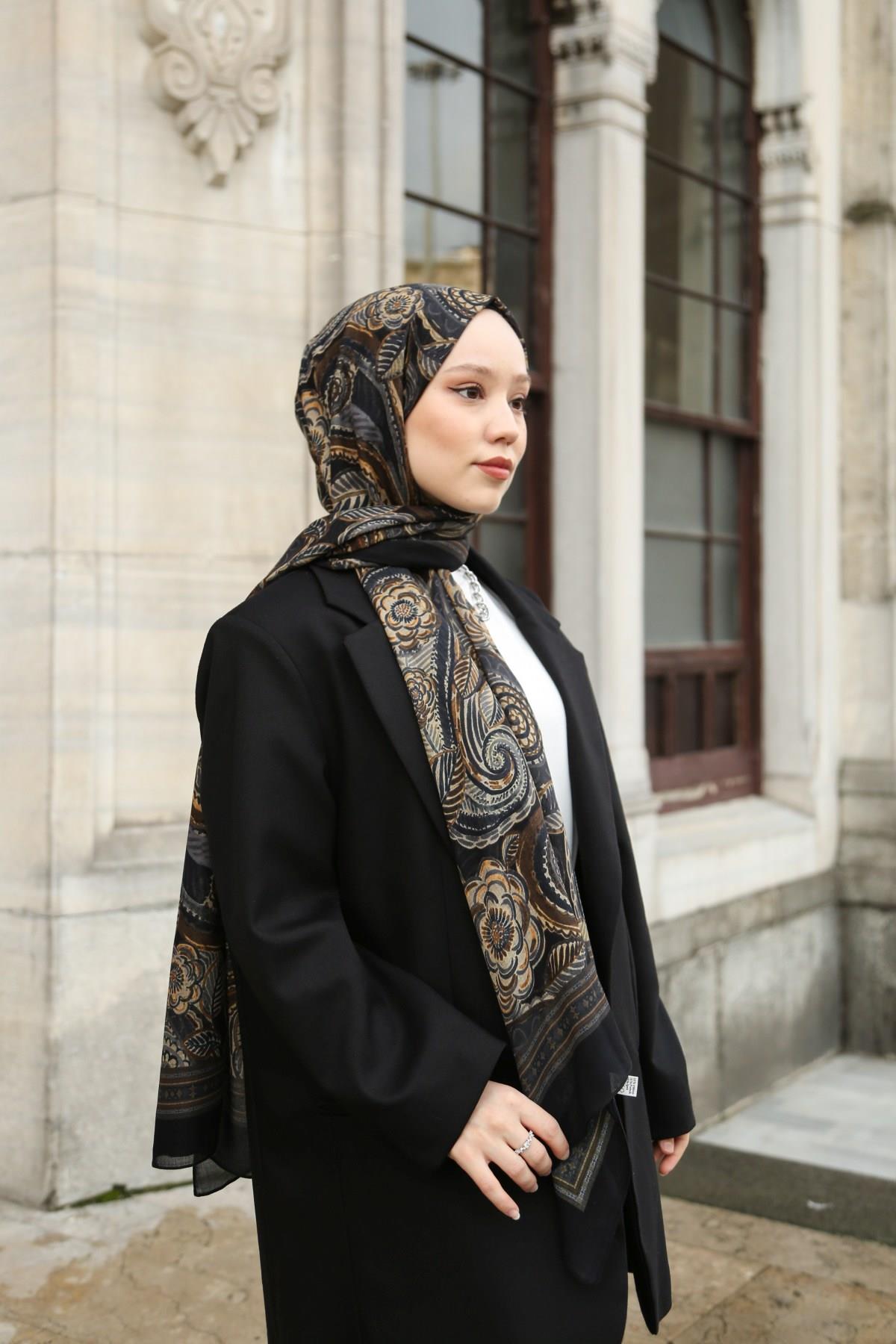 Hint İpek  Pamuk İpek Şal PMKV03-02