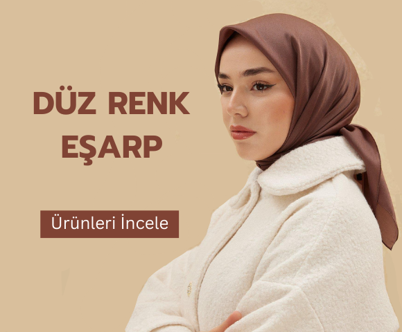 Düz Renk Eşarp Modelleri