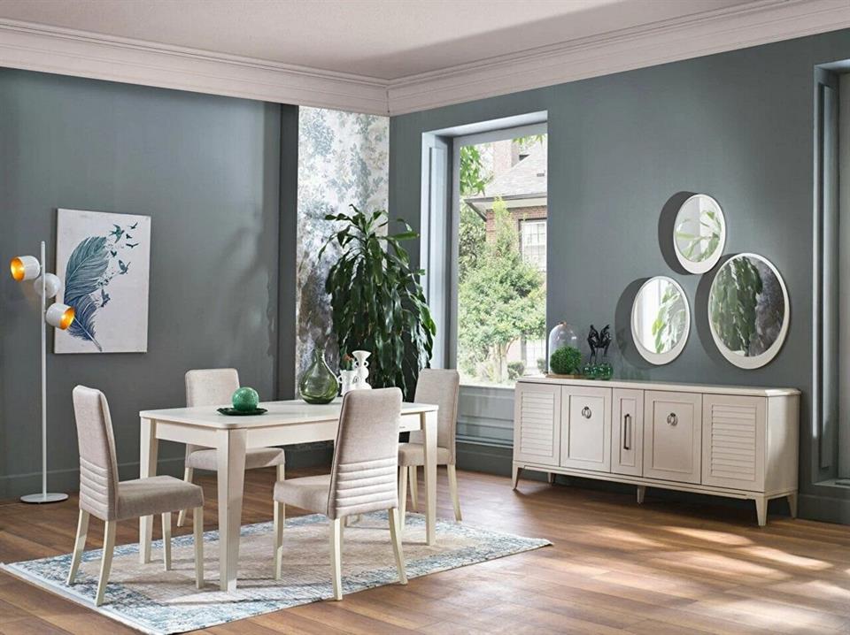 Vilza Sandalye 6158 2 li Krem Krem