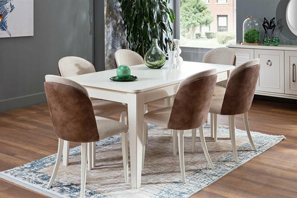 Vilza Sandalye 6159 2 li Krem Krem