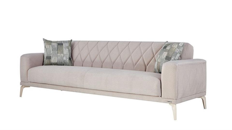 Palermo Üçlü Koltuk Krem