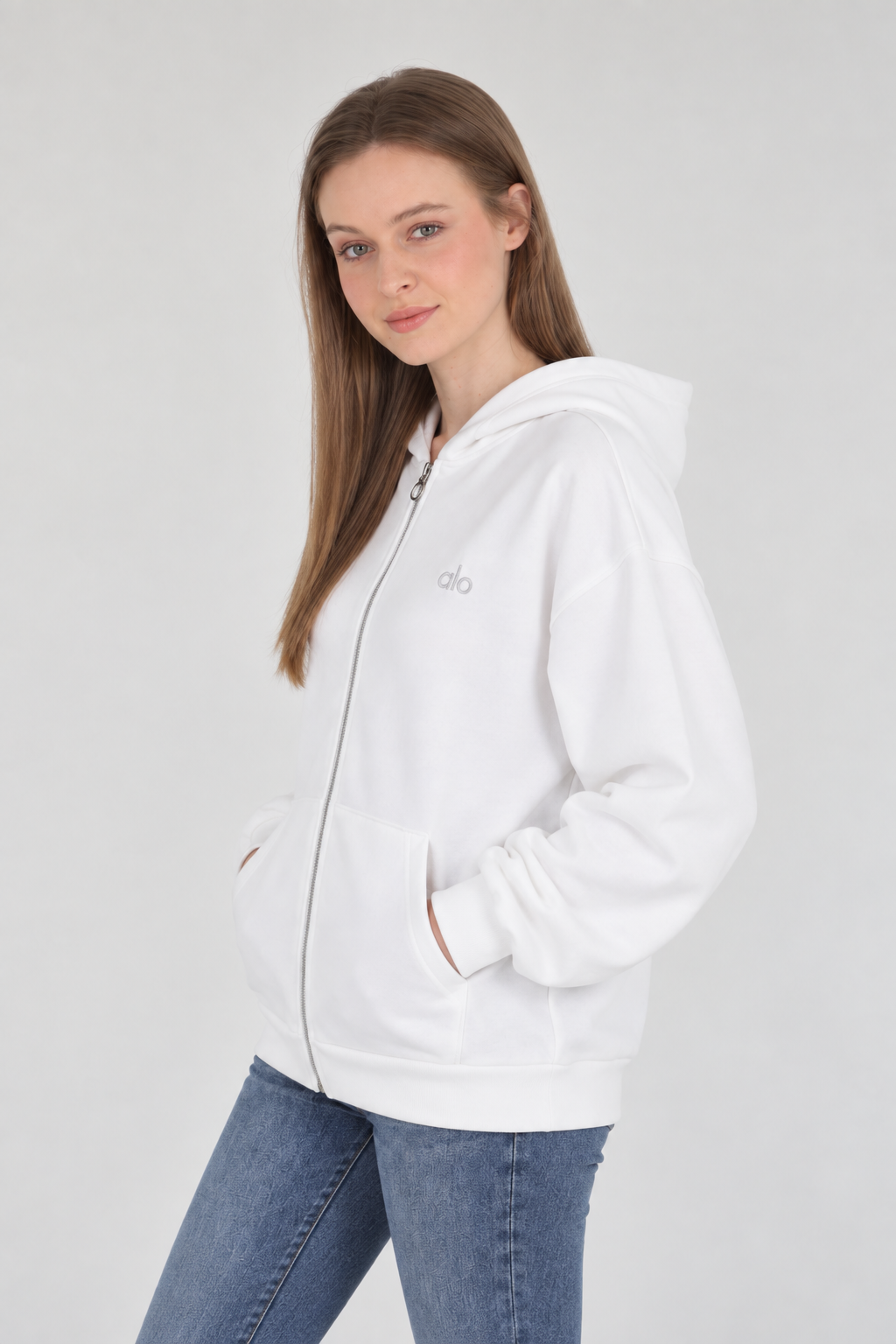 Alo Yoga Beyaz Sweatshirt