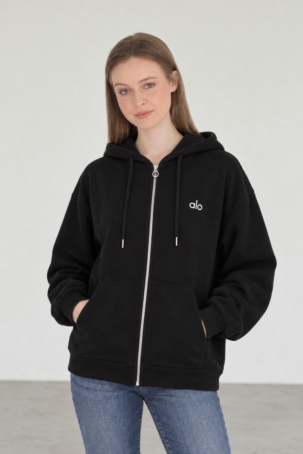 Alo Yoga Siyah Sweatshirt