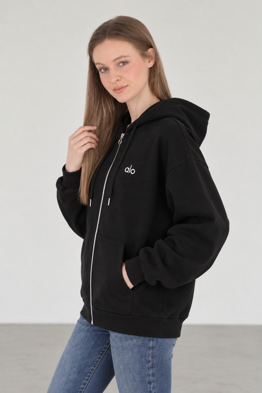 Alo Yoga Siyah Sweatshirt