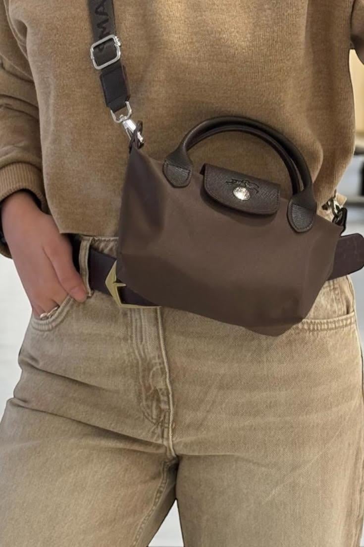 Longchamp Kahve Small Boy Tek Renk Çanta