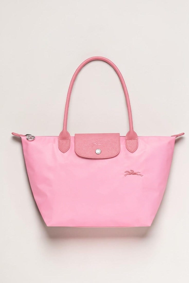 Longchamp Pembe Nakışlı Large Çanta