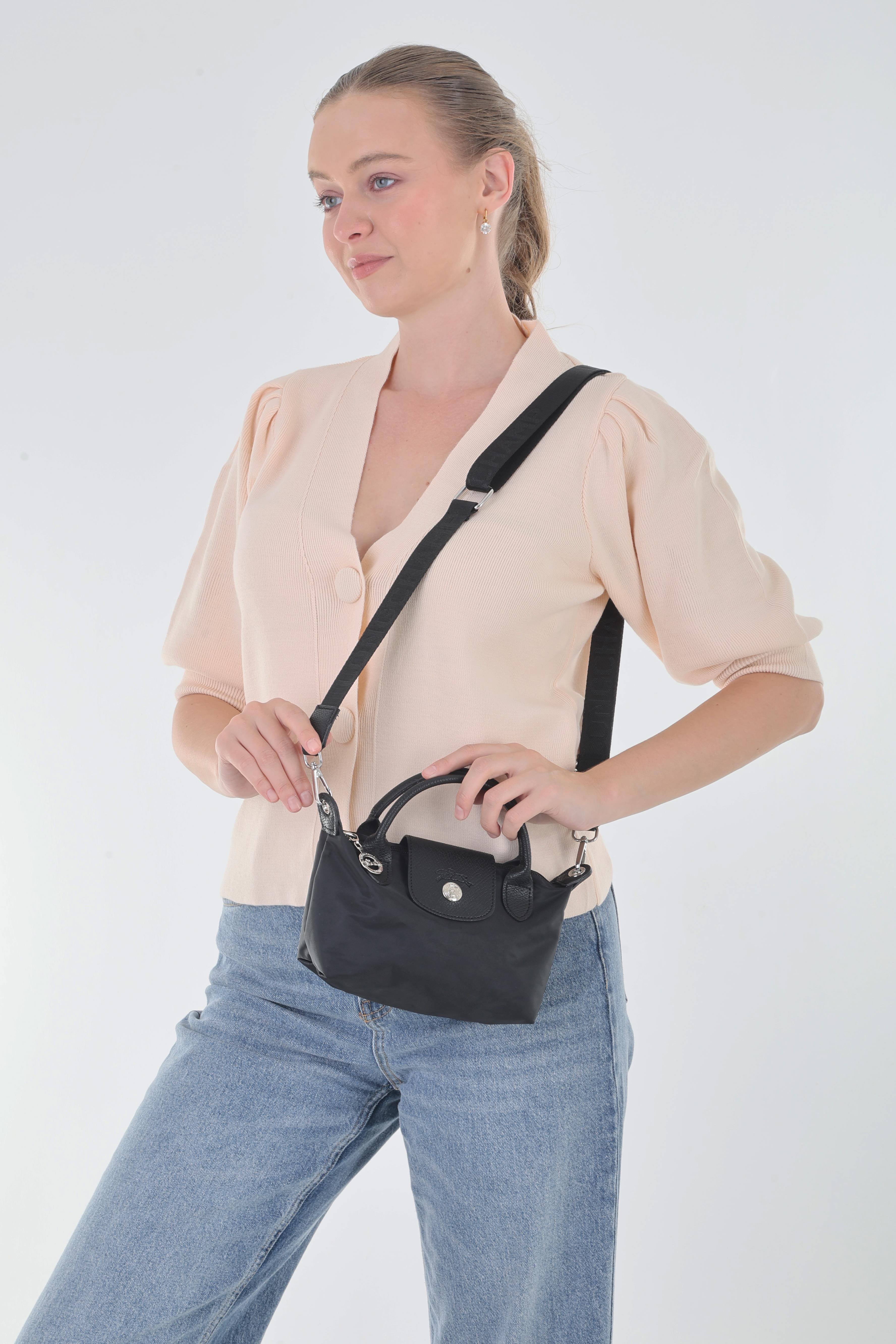 Longchamp Siyah Small Boy Tek Renk Çanta