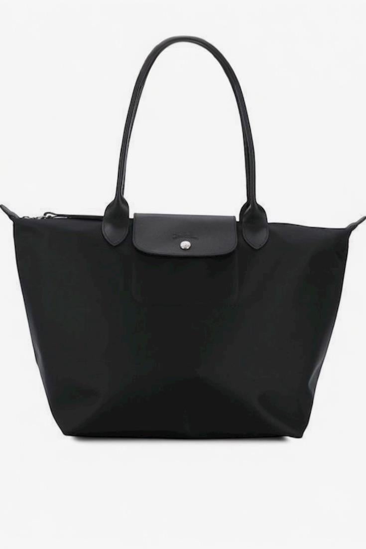 Longchamp Siyah Kapaklı Large Boy Çanta