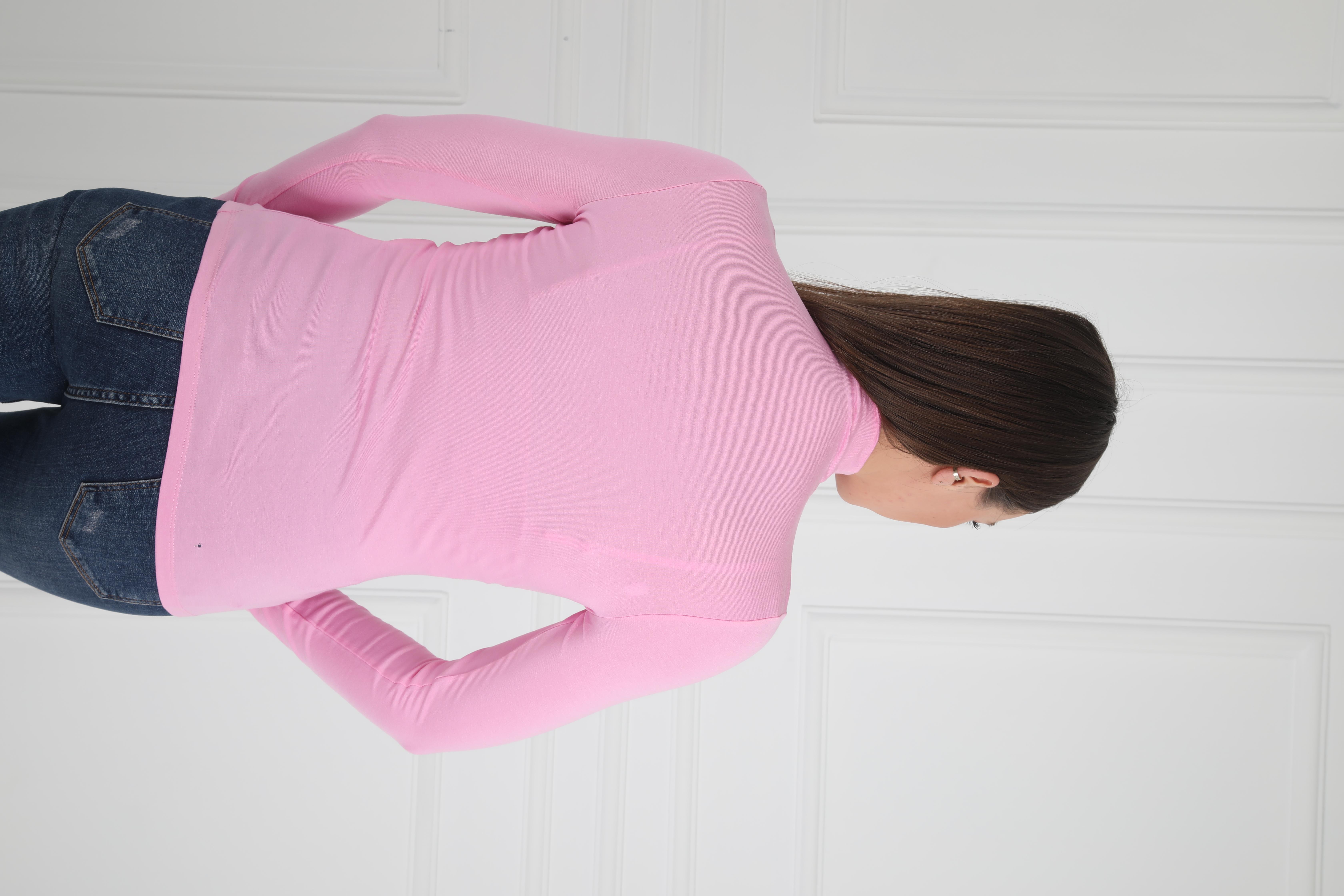 Opus Pembe Boğaz Detaylı Bluz