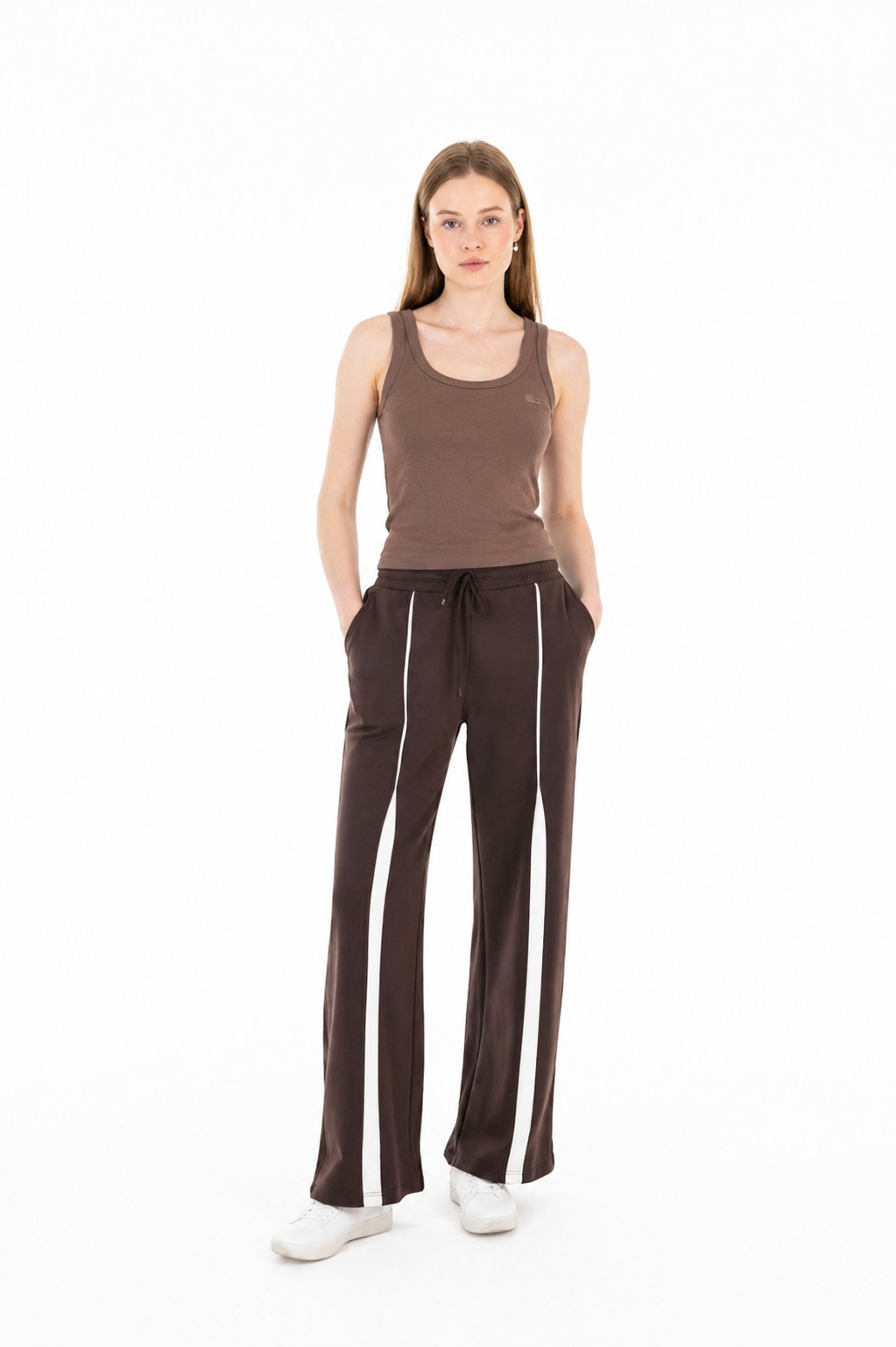 Oys Şeritli Acı Kahve Sweatpant