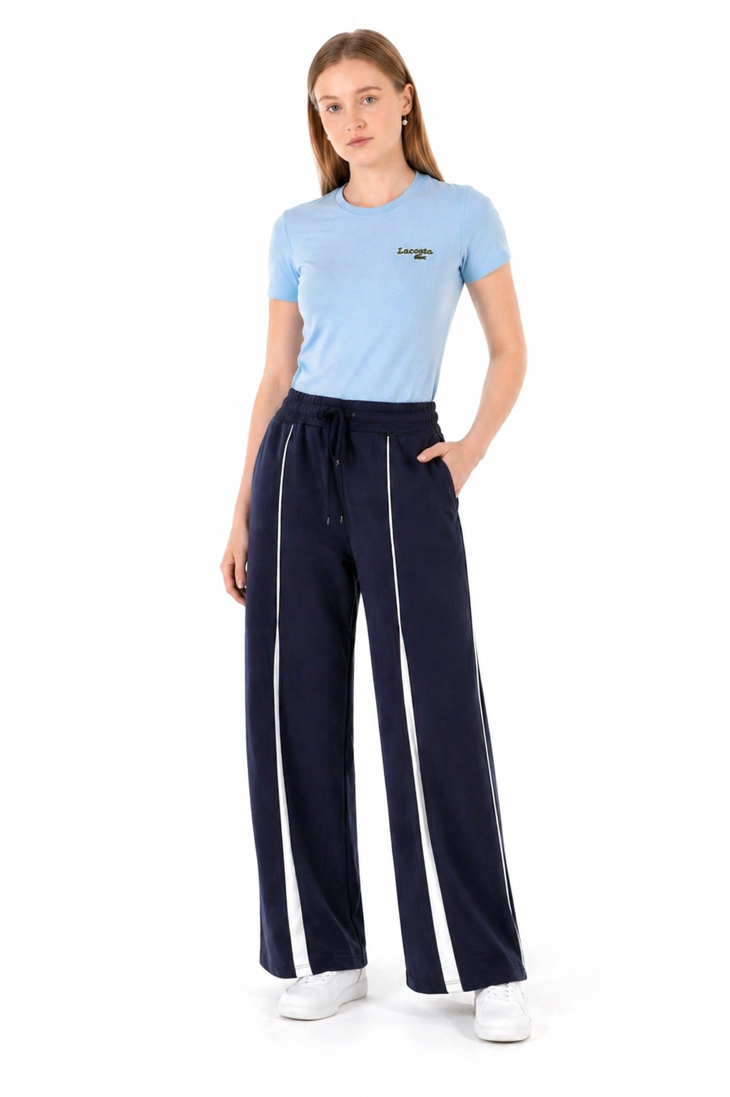 Oys Şeritli Lacivert Sweatpant