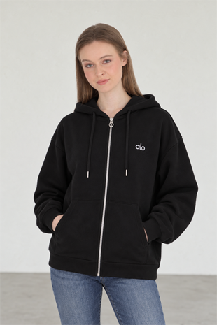 Alo Yoga Siyah Sweatshirt