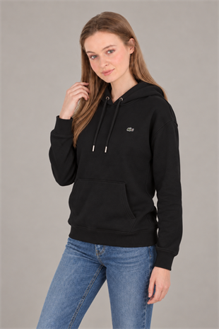 Lc Kapişonlu Modal Siyah Sweatshirt