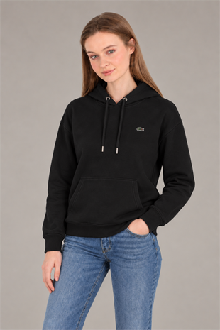 Lc Kapişonlu Modal Siyah Sweatshirt