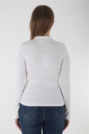 Lc Kaşkorse Polo Yaka Beyaz Tişört