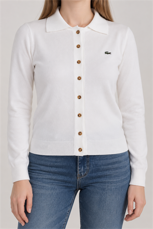 Lc Polo Yaka Ekru Hırka