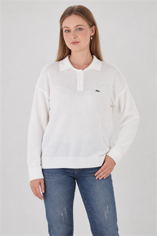 LC Polo Yaka Ekru Triko Kazak