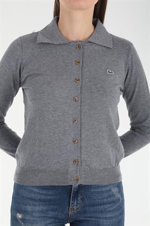 Lc Polo Yaka Gri Hırka
