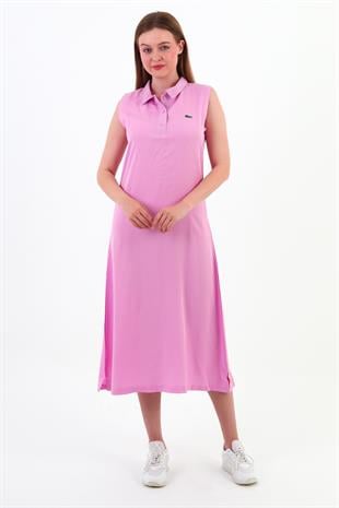 LC Polo Yaka Pembe Elbise