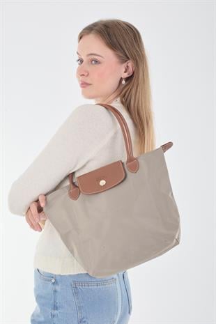 Longchamp Bej Medium Boy Çanta