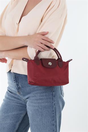 Longchamp Bordo Small Boy Tek Renk Çanta