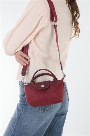 Longchamp Bordo Small Boy Tek Renk Çanta