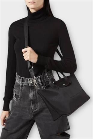 Longchamp Energy Medium Siyah Çanta