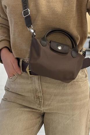 Longchamp Kahve Small Boy Tek Renk Çanta