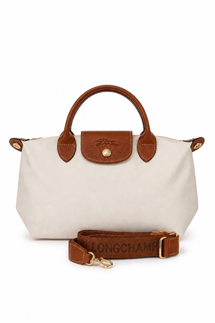 Longchamp Krem Small Boy Çanta