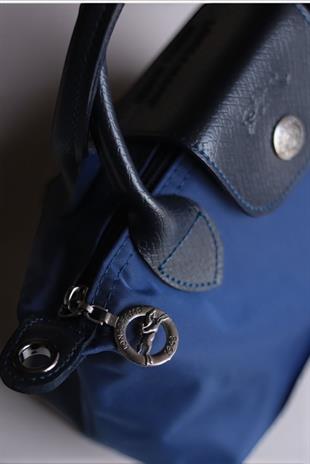 Longchamp Siyah Kapak Lacivert Small Boy Çanta